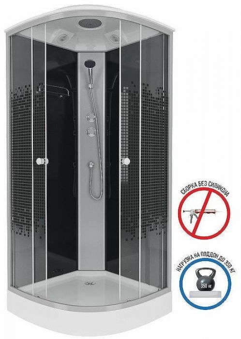 Душевая кабина Niagara Eco 90x90 NG-4501-14BLACK без гидромассажа