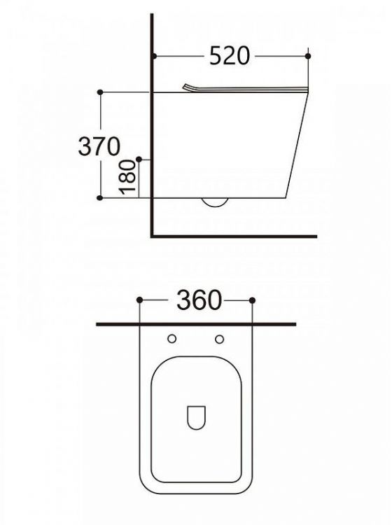 Унитаз Agger AT10150 подвесной цвет Белый с сиденьем Микролифт
