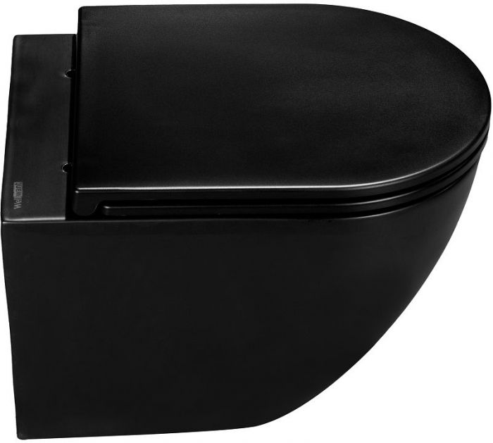 Комплект унитаза WellWant Aura WWU01122B с инсталляцией Charus City CR.200.21.01 с сиденьем Микролифт и клавишей смыва Хром глянцевый