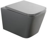 Унитаз Veconi Pulo VPU-51TGR подвесной цвет Серый матовый с сиденьем Микролифт