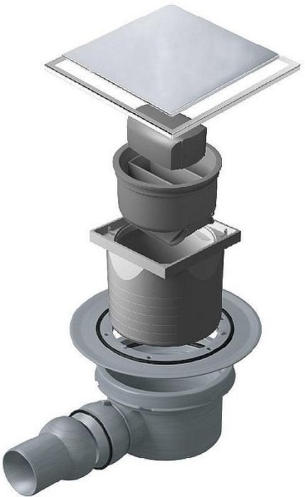 Душевой трап Pestan Confluo Standard 13702562 с двухсторонней решеткой Хром глянцевый / полая под плитку