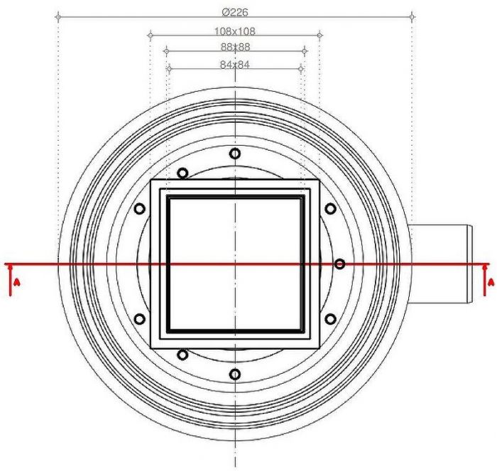 Душевой трап Pestan Confluo Standard 13702562 с двухсторонней решеткой Хром глянцевый / полая под плитку