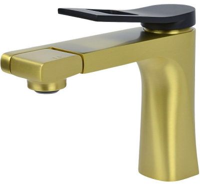 Смеситель для раковины Bronze de Luxe Element EL02XGB Матовое золото Черный
