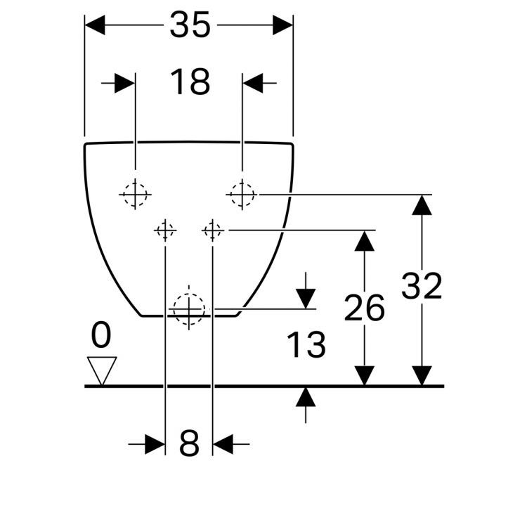 Биде подвесное Geberit Acanto, 500.601.01.2