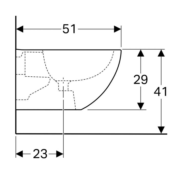 Биде подвесное Geberit Acanto, 500.601.01.2