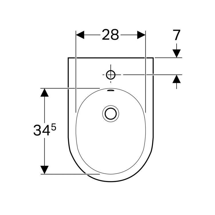 Биде подвесное Geberit Acanto, 500.601.01.2