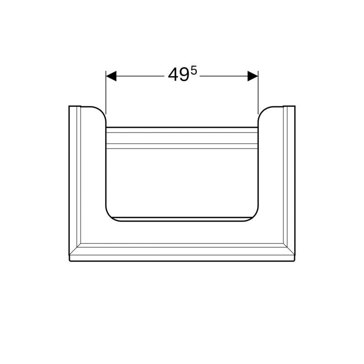 Тумба под раковину Geberit Citterio 73.4х55.4х50.4, светлый дуб, бежевое стекло [500.557.JI.1]
