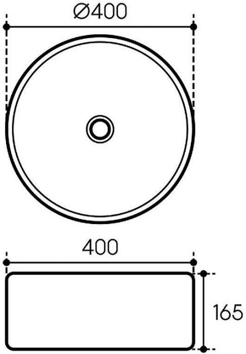 Раковина-чаша Aqueduto Espiral 40 ESP0140 Черная матовая