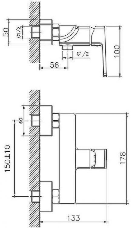 Гигиенический душ со смесителем Haiba HB55176 Хром