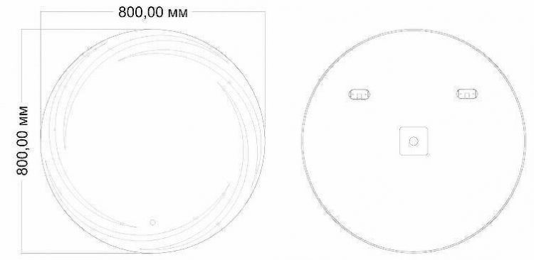 Зеркало Art&Max Romanic AM-Rom-800-800-DS-F с подсветкой с сенсорным выключателем