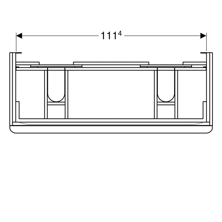 Тумба под двойную раковину Geberit Smyle Square 120x61.7, темно-серый матовый [500.356.JK.1]