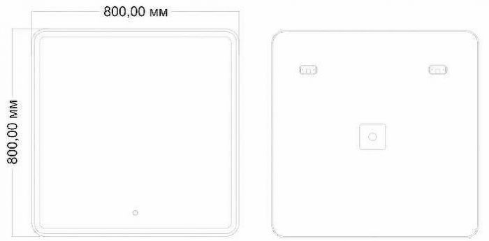 Зеркало Art&Max Vita AM-Vit-800-800-DS-F с подсветкой с сенсорным выключателем