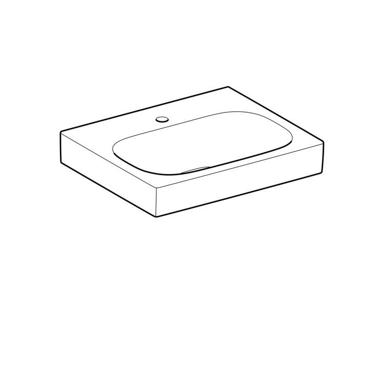 Раковина Geberit Citterio 60х50, без перелива  [500.544.01.1]