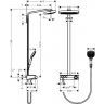 Hansgrohe Raindance Душевой гарнитур, в набор входят: верхний душ Raindance Select 300 3 jet с шарнирным соединением и QuickClean 2 типа струи: Rain: широкая дождевая струя. RainAir: объемная дождевая струя с технологией AIRPower, термо