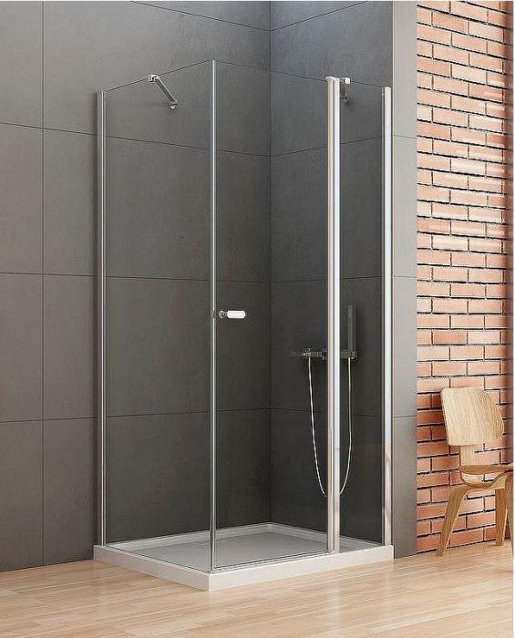 Душевой уголок New Trendy New Soleo Chrome 90x80 K-0394 профиль Хром стекло прозрачное