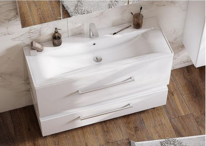 Тумба под раковину Aquaton Мадрид 120 М 1A168701MA010 подвесная Белая