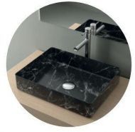 Раковина-чаша Nofer Qtro47 23584 цвет Черный мрамор
