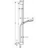 Hansgrohe Pulsify Душевой гарнитур, настенный, цвет: черный