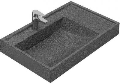 Раковина Aquaton Рейн 80 L 1A72113KRW210 на стиральную машину Графит