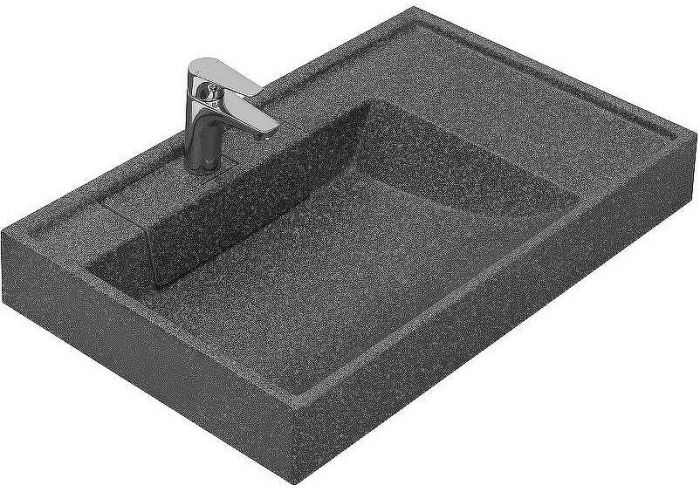 Раковина Aquaton Рейн 80 L 1A72113KRW210 на стиральную машину Графит