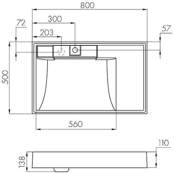 Раковина Aquaton Рейн 80 L 1A72113KRW210 на стиральную машину Графит Раковина Aquaton Рейн 80 L 1A72113KRW210 на стиральную машину Графит