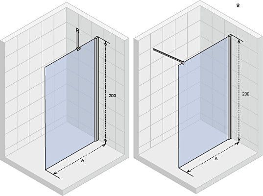 Душевая перегородка RIHO NOVIK Z400 120 L/R, GZ4120000
