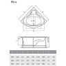 Акриловая ванна Relisan Mira 140x140 Гл000000546 без гидромассажа