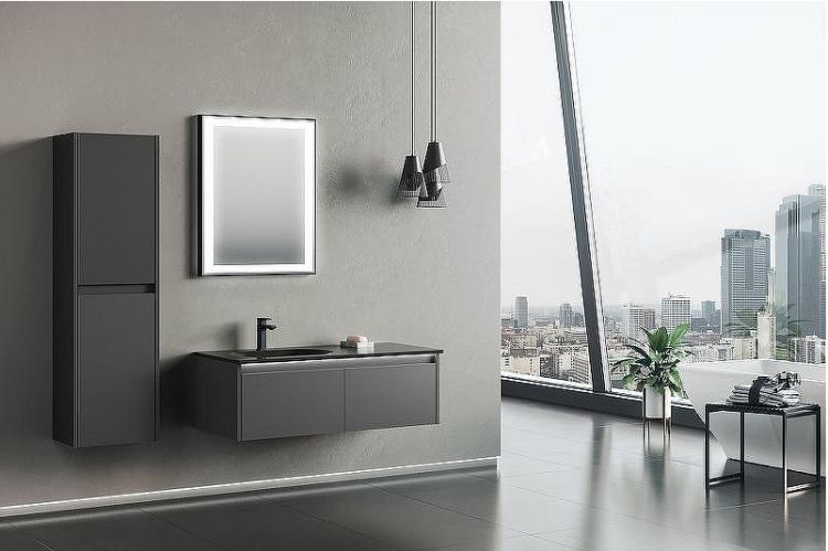 Зеркало Orka Lisbon TR3001 65x75 4000118 с подсветкой Черное матовое