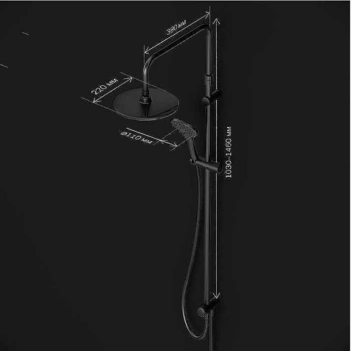 Душевая система AM.PM Gem F0790022 Черная