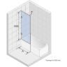 Шторка на ванну Riho Scandic  X108 95x150 L G001141120 (GX00592C1) профиль Хром стекло прозрачное