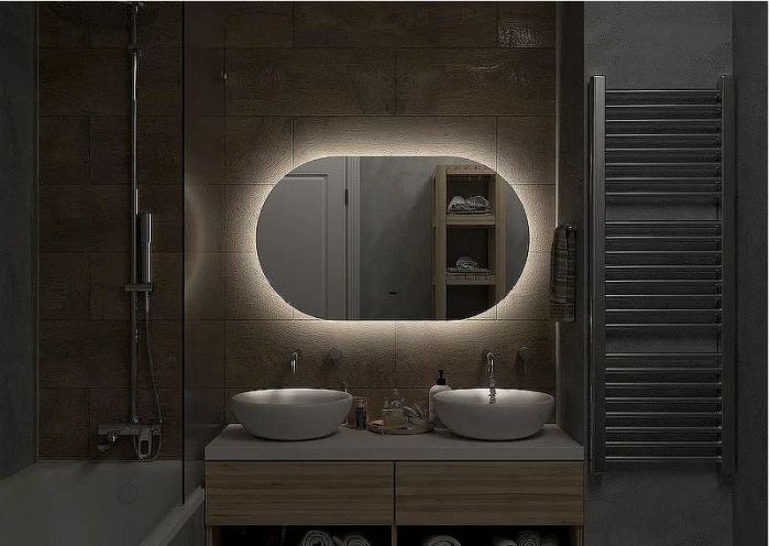 Зеркало Континент Fleur 1200x700 ЗЛП639 с подсветкой с бесконтактным выключателем