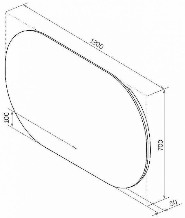 Зеркало Континент Fleur 1200x700 ЗЛП639 с подсветкой с бесконтактным выключателем