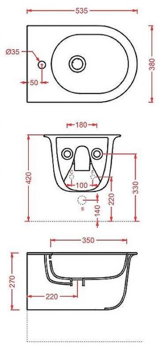 Биде Artceram Chic CHB001 05 00 подвесное Белое матовое