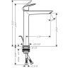 Hansgrohe Logis Смеситель для раковины, однорычажный, 240 Fine, со сливным гарнитуром, цвет: матовый черный