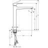 Hansgrohe Metropol Смеситель для раковины, однорычажный, высокий 32.6см., на 1 отв., излив: 16,5см., цвет: хром
