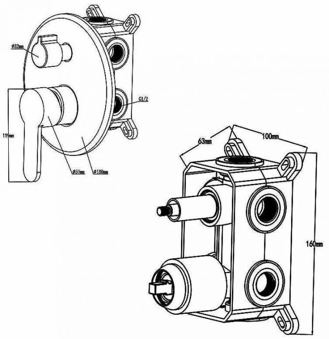 Душевая система Swedbe Platta 5543 Хром