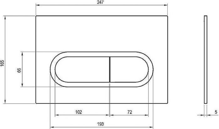 Клавиша смыва Ravak Chrome X01455 Белая