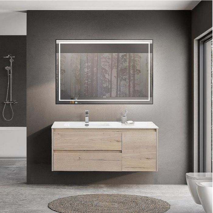 Тумба под раковину BelBagno Kraft 120 L KRAFT-1200-2C-1A-SO-RGB-L подвесная Rovere Galifax Bianco