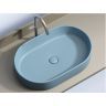Умывальник CERAMICANOVA Element чаша накладная овальная (цвет Голубой Матовый) CN6048ML