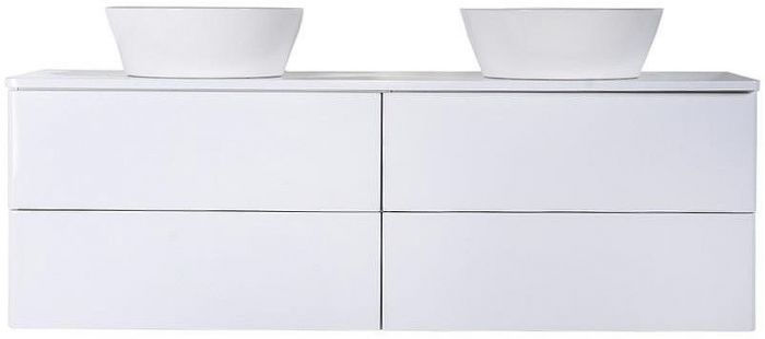 Тумба с раковиной Orange Otto 130 Ot-130TuMDF+B08-360W подвесная Белый глянец