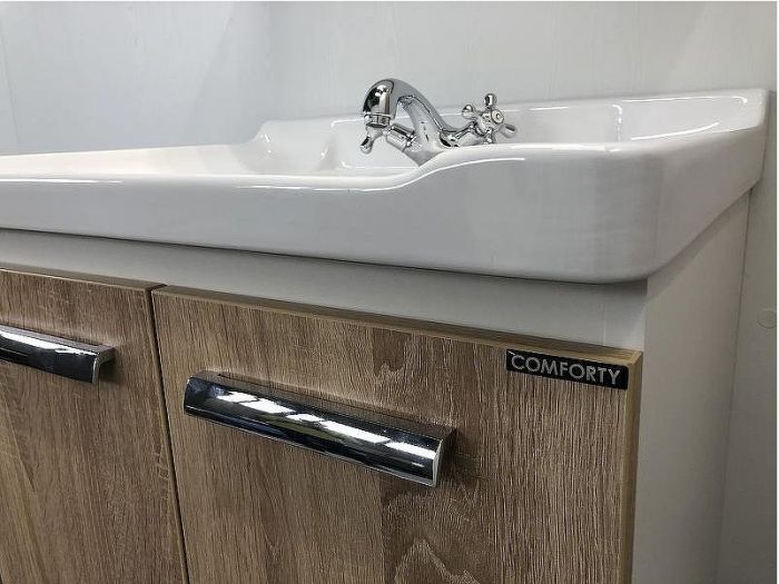 Тумба с раковиной Comforty Рига 60 00004142213 подвесная Дуб сонома
