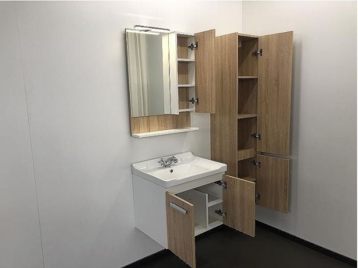 Тумба с раковиной Comforty Рига 60 00004142213 подвесная Дуб сонома
