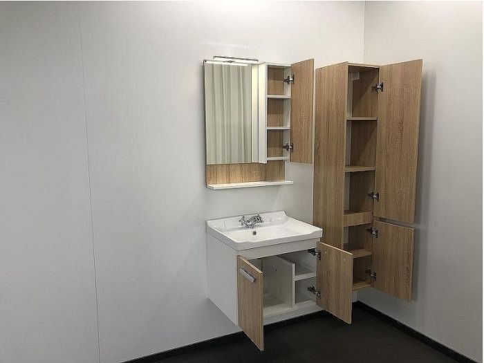 Тумба с раковиной Comforty Рига 60 00004142213 подвесная Дуб сонома