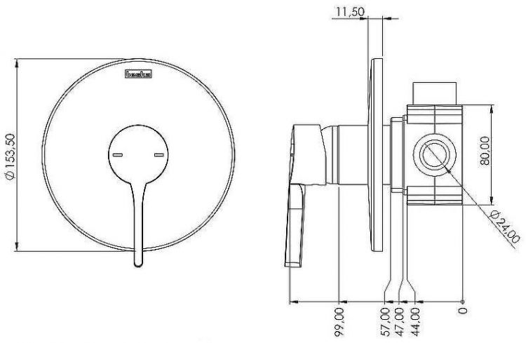 Душевая система Teska Misis AS1100 Хром