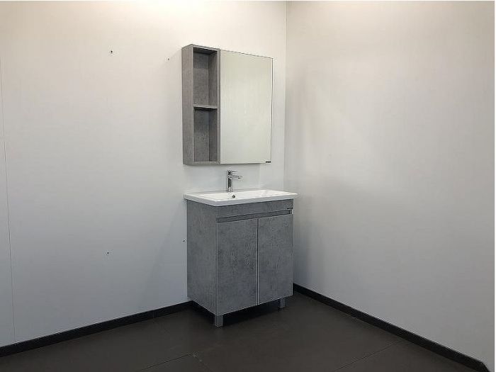 Зеркальный шкаф Comforty Осло 70 00-00006164 Бетон светлый