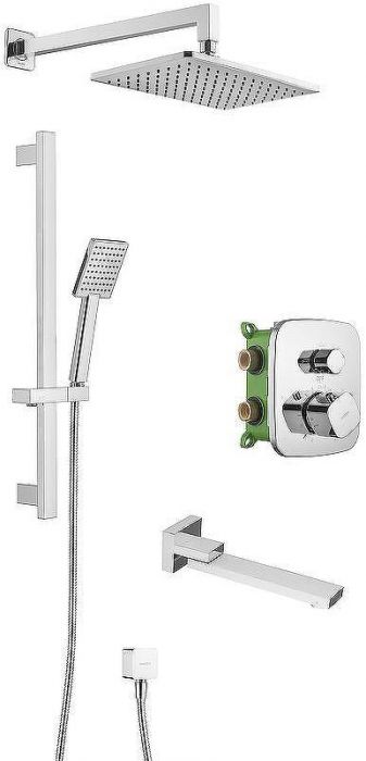 Душевая система Swedbe Platta 5562 с термостатом Хром