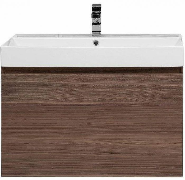 Тумба под раковину Aquanet Нью-Йорк 85 203947 подвесная Орех