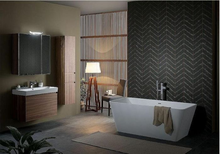 Тумба под раковину Aquanet Нью-Йорк 85 203947 подвесная Орех