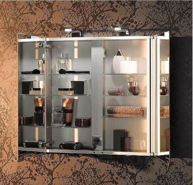 Зеркальный шкаф Keuco Royal Universe 80 12703171301 с подсветкой Серебристый