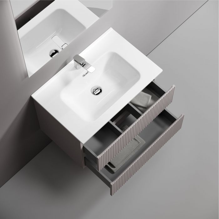 Тумба подвесная SANCOS Snob T 690х445х500, c двумя ящиками оснащенными доводчиками, Doha Soft,SNT70SM